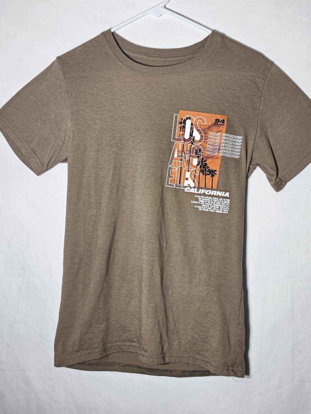 GSTR Small Vintage Los Angeles Tshirt Brown Orange 90s